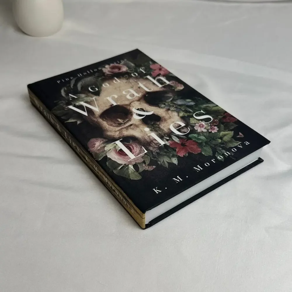 A God of Wrath & Lies K.M. Moronova OOP Hardcover Pine Hollow #1 Romantasy